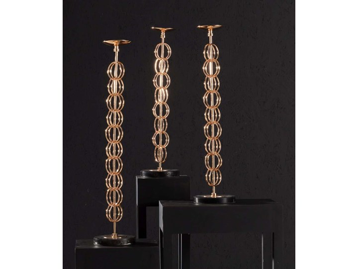 Świecznik Lilly wys. 57,5cm, 15×15×57,5cm Metal Kategoria Świeczniki i świece