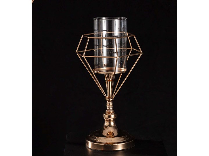 Świecznik Empire wys. 40cm, 21×18,5×40cm Kategoria Świeczniki i świece Metal Szkło Kolor Biały