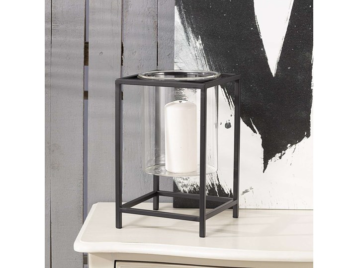 Świecznik Nuoro 31 cm, 19 x 19 x 31 cm Metal Lampion Szkło Kategoria Świeczniki i świece
