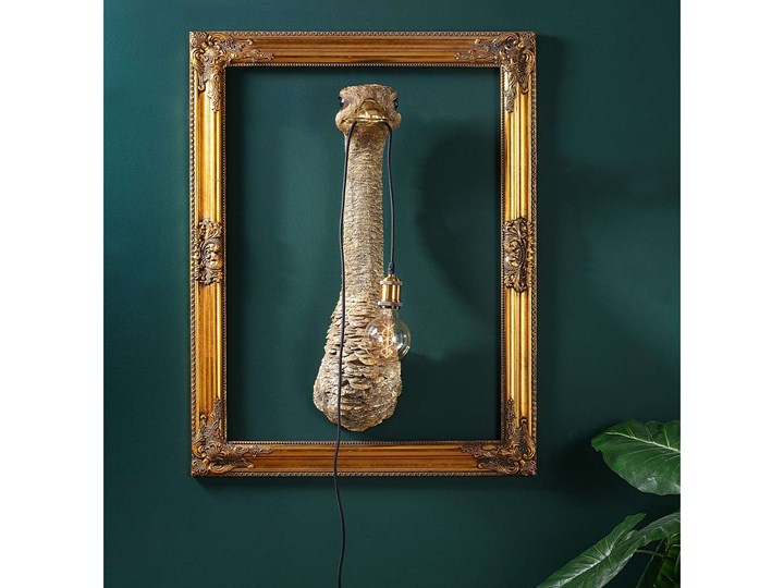 Lampa ścienna Gold Ostrich 72cm, 18,5 x 25 x 72 cm Tworzywo sztuczne Kolor Złoty