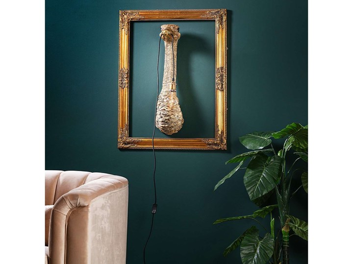 Lampa ścienna Gold Ostrich 72cm, 18,5 x 25 x 72 cm Tworzywo sztuczne Kolor Złoty Kategoria Lampy ścienne