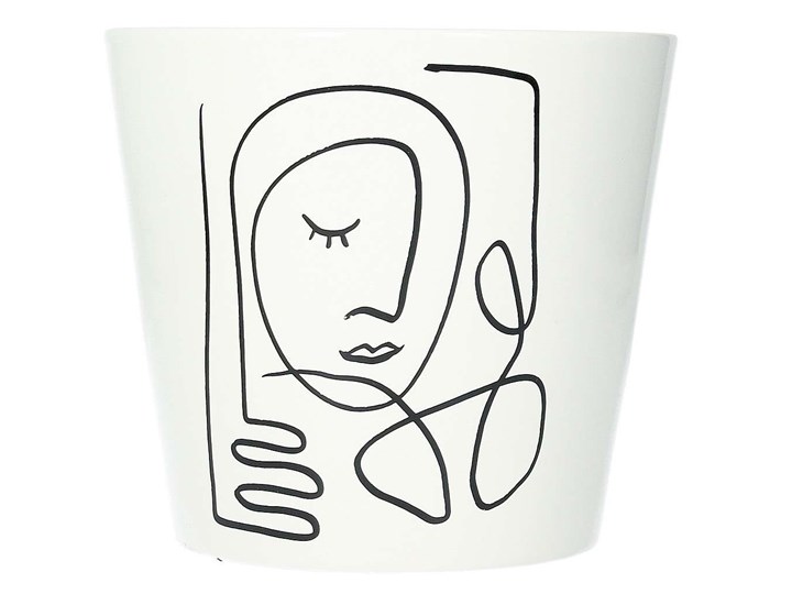 Osłona na doniczkę Face I 14cm, ⌀16 x 14 cm Osłonka na doniczkę Ceramika Kategoria Doniczki i kwietniki