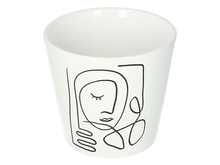 Osłona na doniczkę Face I 14cm, ⌀16 x 14 cm Osłonka na doniczkę Ceramika Kategoria Doniczki i kwietniki