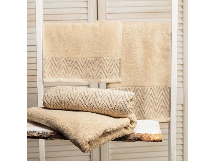 Komplet ręczników Terry 3szt. ecru, komplet 3 szt. Bawełna 30x50 cm 70x140 cm 50x100 cm Kategoria Ręczniki Ręcznik kąpielowy Kolor Beżowy