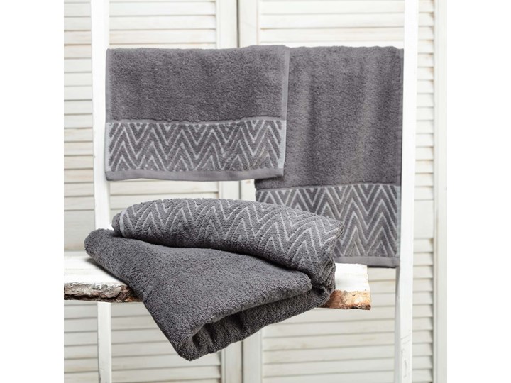 Komplet ręczników Terry 3szt. grey, komplet 3 szt. 30x50 cm 50x100 cm 70x140 cm Bawełna Ręcznik kąpielowy Kolor Szary Kategoria Ręczniki