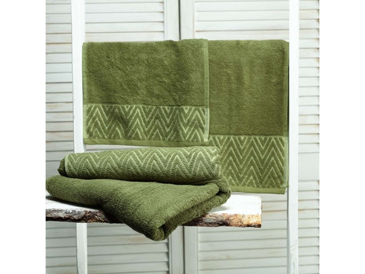 Komplet ręczników Terry 3szt. moss green, komplet 3 szt. 50x100 cm 30x50 cm Ręcznik kąpielowy Bawełna 70x140 cm Kategoria Ręczniki