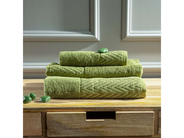 Komplet ręczników Terry 3szt. moss green, komplet 3 szt. Bawełna 70x140 cm Ręcznik kąpielowy 50x100 cm 30x50 cm Kategoria Ręczniki