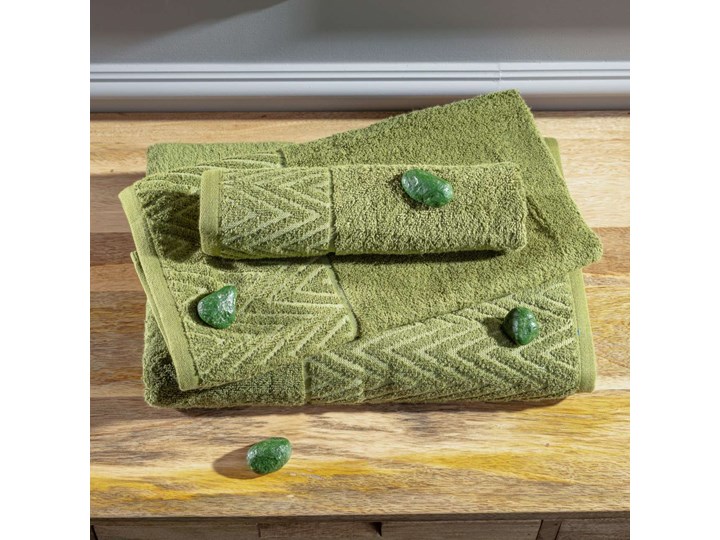 Komplet ręczników Terry 3szt. moss green, komplet 3 szt. Kategoria Ręczniki Ręcznik kąpielowy 50x100 cm Bawełna 30x50 cm 70x140 cm Kolor Zielony
