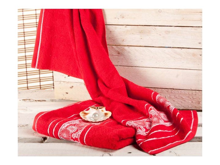 Ręcznik Castelo czerwony, 70 × 140 cm Bawełna 70x140 cm 50x100 cm Frotte Kategoria Ręczniki
