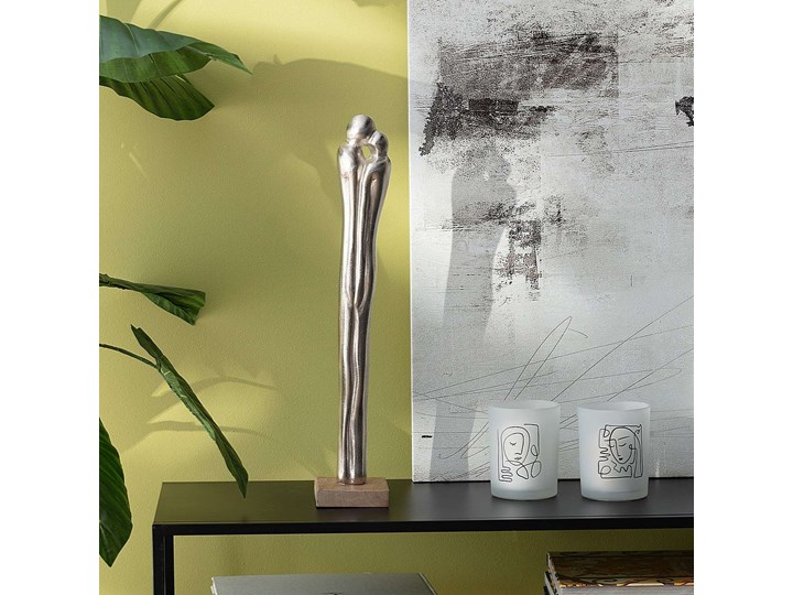 Dekoracja Lovers 52cm, 10 x 10 x 52 cm Kategoria Figury i rzeźby Drewno Metal Kolor Szary
