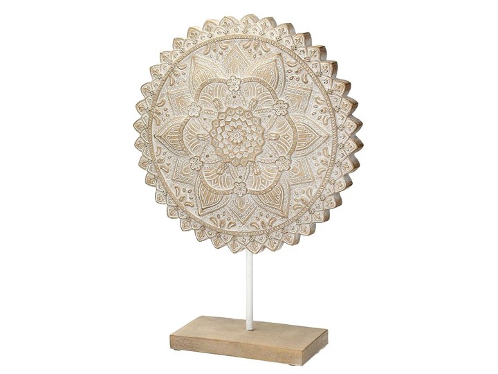 Dekoracja Mandalas 45cm, 32 x 9,5 x 45 cm Drewno Kategoria Figury i rzeźby Kolor Beżowy