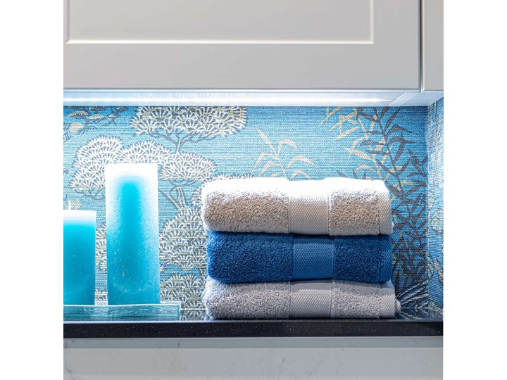 Ręcznik Cairo 50x90cm blue, 50 x 90 cm Kategoria Ręczniki 50x90 cm Bawełna Komplet ręczników 70x140 cm Frotte Ręcznik kąpielowy Kolor