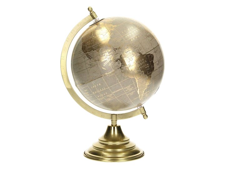 Dekoracja Globe Gray 32cm, 20 x 20 x 32 cm Metal Globusy Kategoria Figury i rzeźby