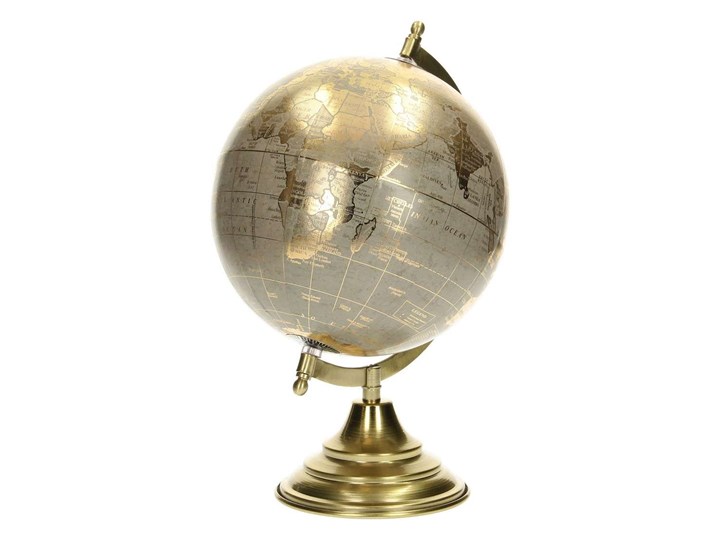 Dekoracja Globe Gray 32cm, 20 x 20 x 32 cm Metal Globusy Kategoria Figury i rzeźby