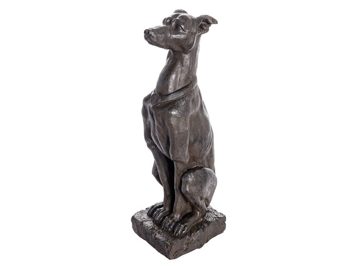 Figura Greyhound 80cm, 25 x 33 x 80 cm Kolor Szary Metal Kamień Kategoria Figury i rzeźby