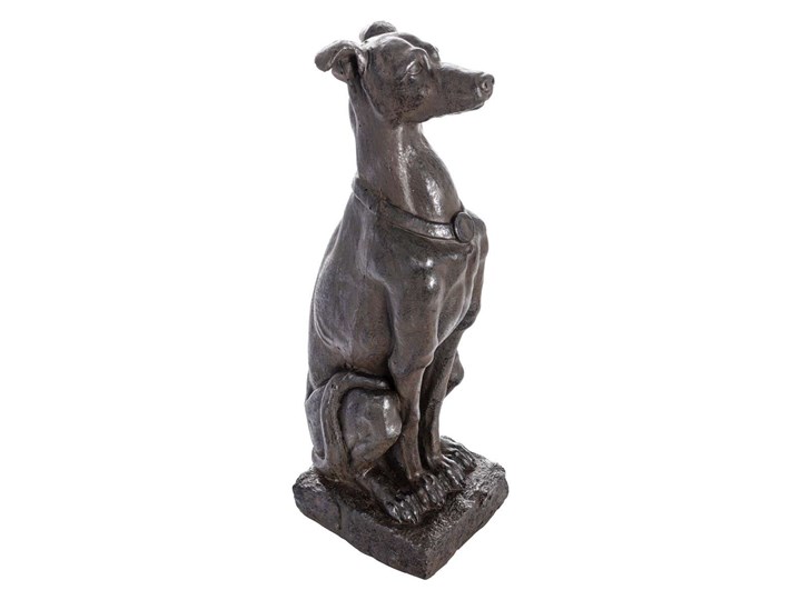 Figura Greyhound 80cm, 25 x 33 x 80 cm Kamień Metal Kolor Szary