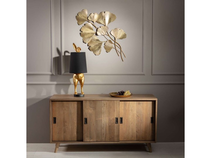 Dekoracja ścienna Golden Ginko Leaves, 60 x 8 x 93 cm Styl Nowoczesny