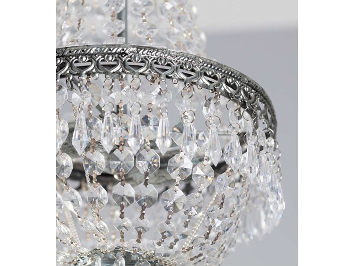 Lampa wisząca Veronique ⌀26cm, ⌀26 cm x 48 cm Lampa z kryształkami Kryształ Metal Styl Glamour