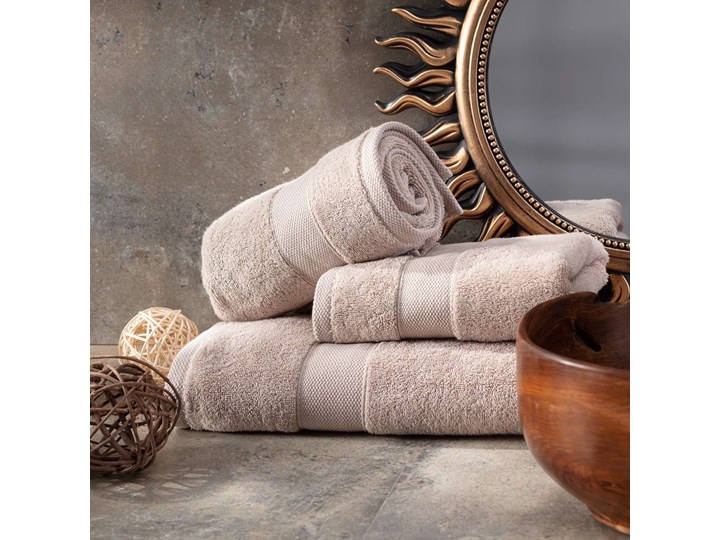 Komplet 3 ręczników Cairo beige, 2 szt. 50 x 90 cm / 1 szt. 70 x 140 cm Ręcznik kąpielowy Frotte 50x90 cm 70x140 cm Bawełna Komplet ręczników Kategoria Ręczniki