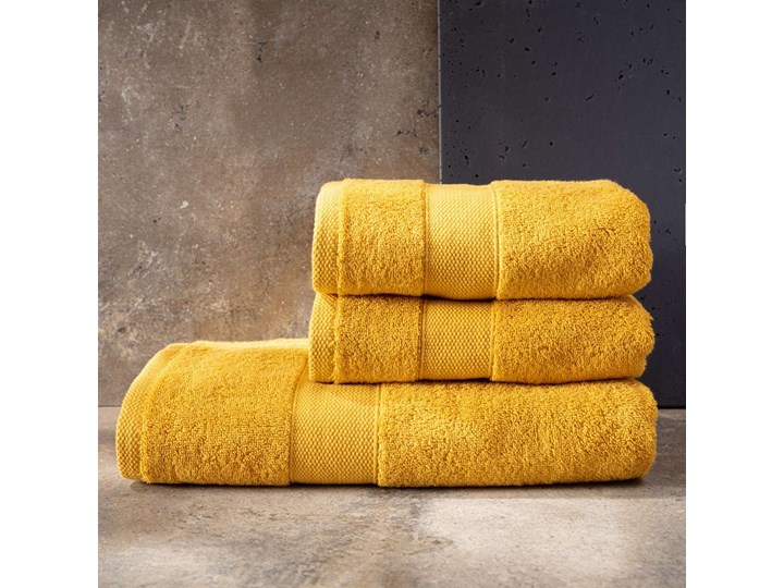 Komplet ręczników Cairo 3 szt. yellow, 2 szt. 50 x 90 cm / 1 szt. 70 x 140 cm 70x140 cm Frotte Ręcznik kąpielowy Kolor Żółty 50x90 cm Bawełna Kategoria Ręczniki