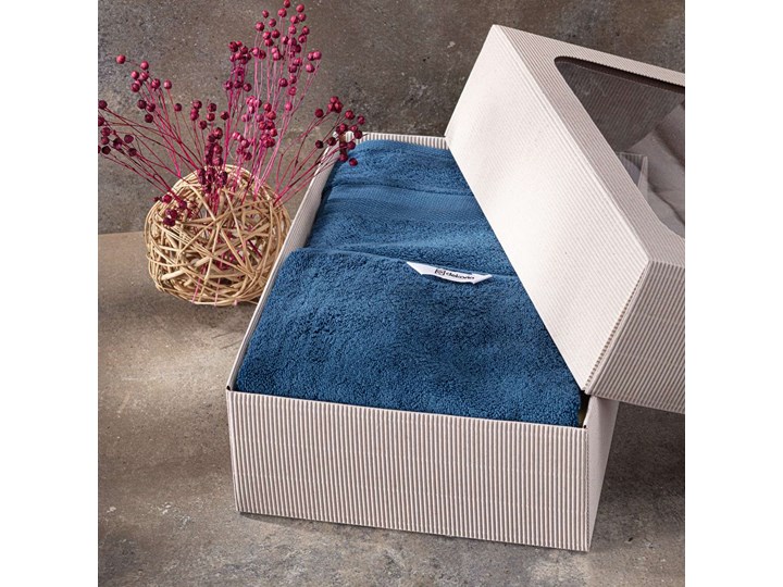 Komplet ręczników Cairo 3 szt. blue, 2 szt. 50 x 90 cm  / 1 szt. 70 x 140 cm Ręcznik kąpielowy Frotte 50x90 cm 70x140 cm Bawełna Kategoria Ręczniki