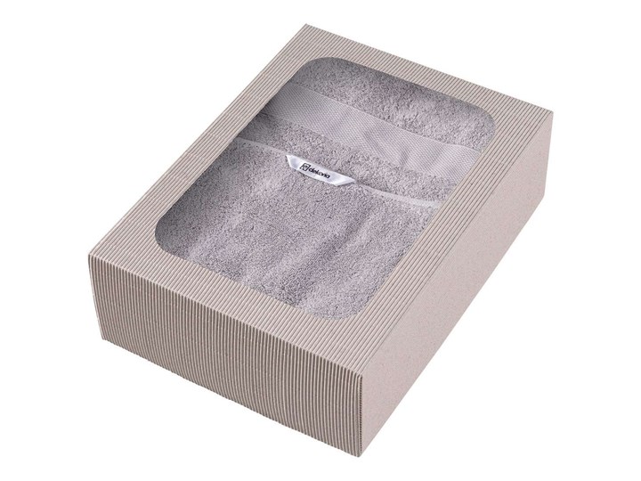 Komplet ręczników Cairo 3 szt. grey, 2 szt. 50 x 90 cm / 1 szt. 70 x 140 cm Frotte Bawełna 50x90 cm Ręcznik kąpielowy 70x140 cm Kolor Szary Kategoria Ręczniki