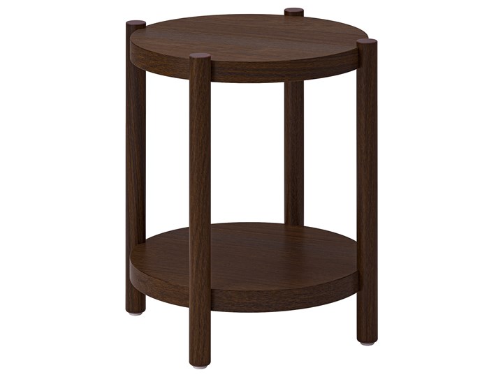 IKEA LISTERBY Stolik, Ciemnobrązowy bejcowana okleina dębowa, 50 cm Wysokość 56 cm Drewno Kategoria Stoliki i ławy