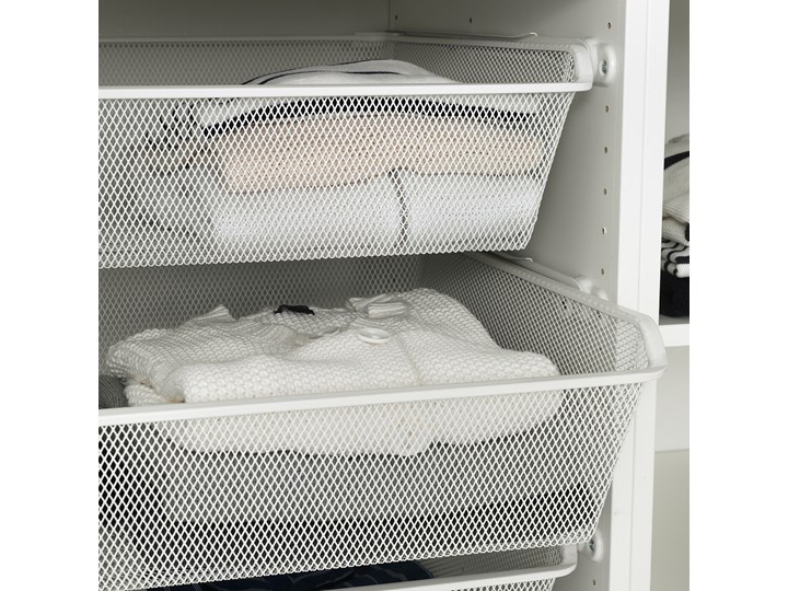IKEA KOMPLEMENT Kosz druciany, biały, 75x58 cm Kategoria Organizery do szaf Kolor Szary