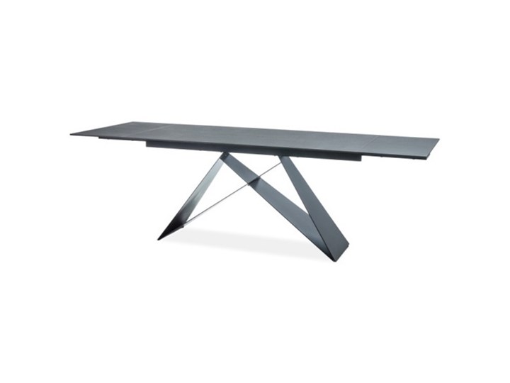 SELSEY Stół rozkładany Fell 160-240x90 cm Wysokość 76 cm Szkło Metal Styl Nowoczesny