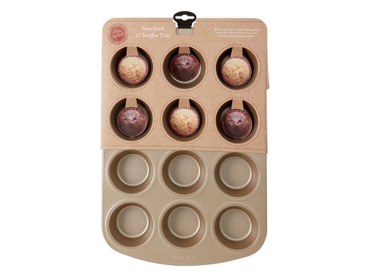 Forma na muffiny z nieprzywierającej stali węglowej Premier Housewares, 38,3x26,5 cm Do muffinek Kategoria Formy i foremki