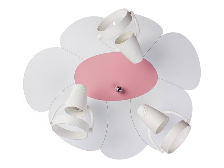 Biało-różowa dziecięca lampa sufitowa - S212-Gersa Kolor Biały