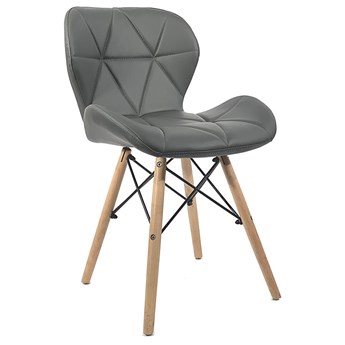 Ciemnoszare krzesło z ekoskóry - Ksenin 2X