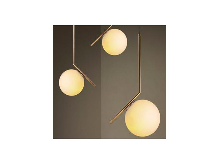 Mleczna kula 25cm - nowoczesna lampa wisząca Metal Mosiądz Lampa kula Lampa z kloszem Szkło Kategoria Lampy wiszące