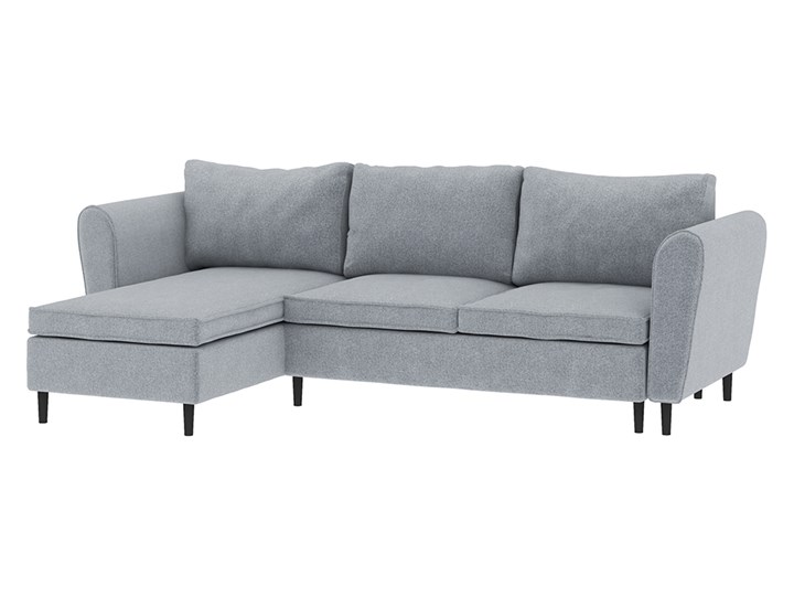 SELSEY Narożnik z funkcją spania Merith jasnoszary w tkaninie hydrofobowej Lewostronne Wysokość 85 cm Styl Klasyczny Głębokość 168 cm Szerokość 248 cm Materiał obicia Tkanina