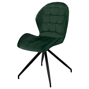 SELSEY Krzesło tapicerowane Bornisote zielone podstawa statyw