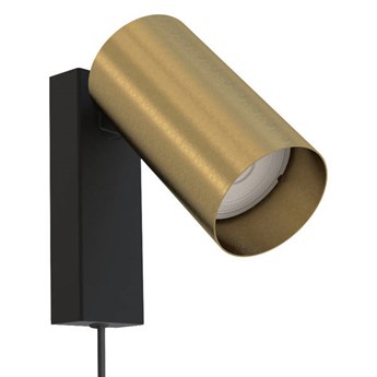 Lampa punktowa natynkowa MONO KINKIET z przewodem I 10W GU10 | mosiądz