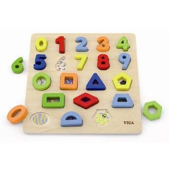 Viga 50119 Puzzle - sorter kształtów: cyfry i kształty