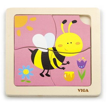 Viga 50138 Puzzle na podkładce - pszczółka
