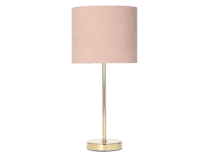 Lampa stołowa Lorie Light Pink, 40 cm Styl Nowoczesny Lampa z kloszem Metal Tkanina Styl Klasyczny