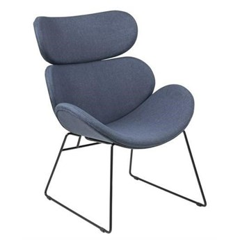 Fotel Cazar Dark Blue czarna podstawa