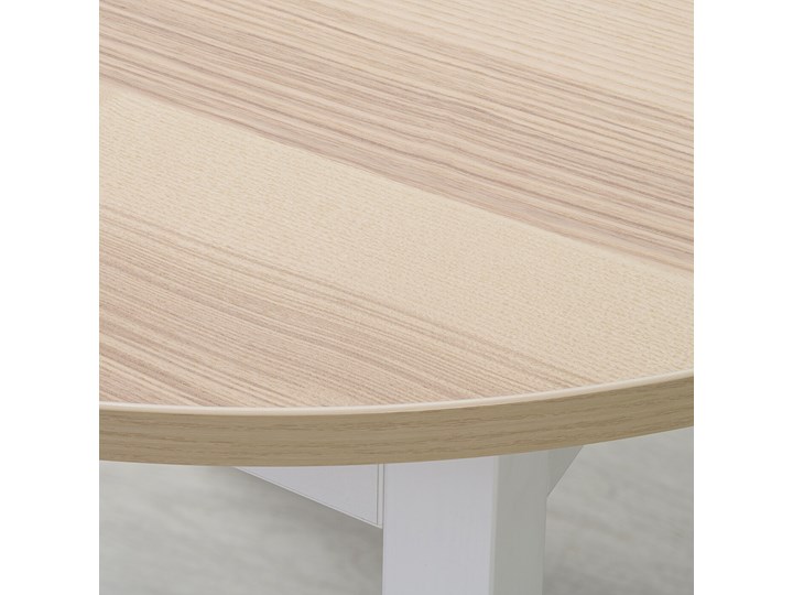 IKEA GAPERHULT Stół rozkładany, jesion/biały, 90/120x90 cm Drewno Płyta MDF Wysokość 75 cm Kategoria Stoły kuchenne