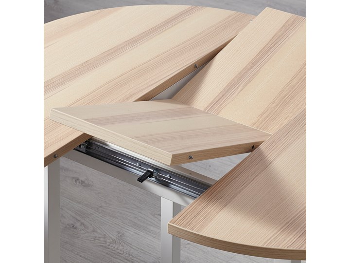 IKEA GAPERHULT Stół rozkładany, jesion/biały, 90/120x90 cm Wysokość 75 cm Płyta MDF Drewno Kategoria Stoły kuchenne