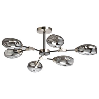 Sufitowa LAMPA loft HAMBURG 605016406 MW Glasberg szklany plafon do sypialni molekuły czarne