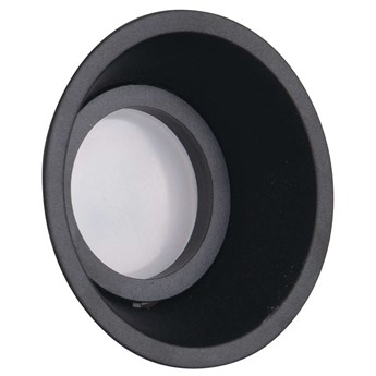 Nowoczesna LAMPA wpuszczana DEEP  H0111 Maxlight okrągłe oczko metalowe podtynkowe czarne