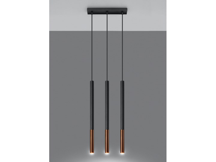 Lampa wisząca metalowa czarna 30x8 cm Kolor Czarny Kategoria Lampy wiszące