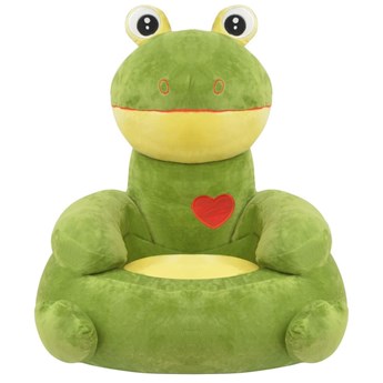 Zielony pluszowy fotel dziecięcy żaba - Noki