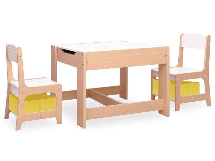 Biały wielofunkcyjny stolik dziecięcy z krzesłami - Tippo Kategoria Zestawy mebli dziecięcych Płeć Dla chłopca