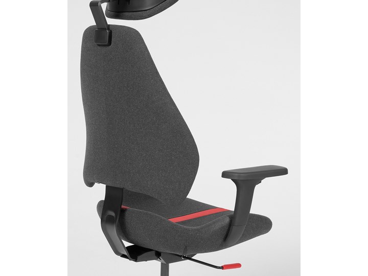 IKEA UPPSPEL / GRUPPSPEL Biurko gamingowe i krzesło, czarny/szary, 140x80 cm Kategoria Zestawy mebli do sypialni