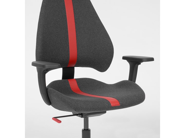 IKEA UPPSPEL / GRUPPSPEL Biurko gamingowe i krzesło, czarny/szary, 180x80 cm Kategoria Zestawy mebli do sypialni