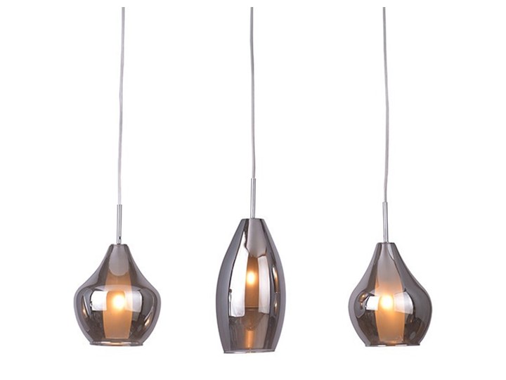 AMBER MILANO 3 Metal Lampa z kloszem Chrom Szkło Pomieszczenie Jadalnia